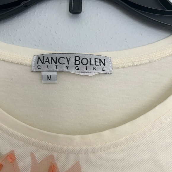 y2k vintage Elegant Cream 3/4 Sleeve Embellished Blouse - Picture 2 of 3